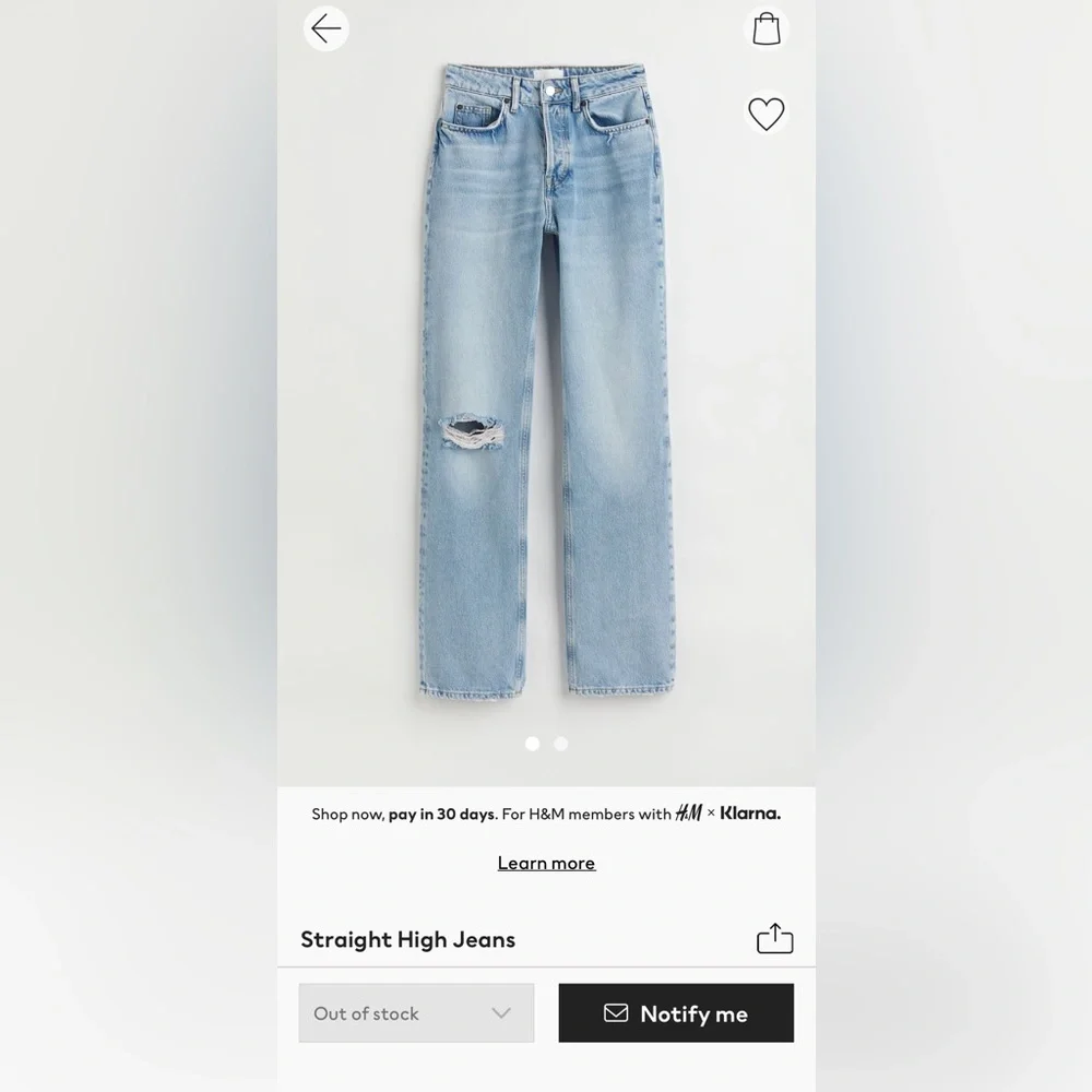 H&M straight high jeans-New - Picture 2 of 9